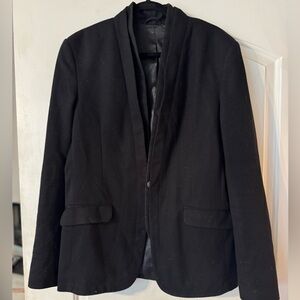 ZARA MAN Black One-Button Blazer Jacket Sz XL